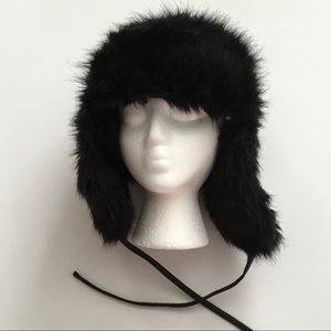 Black fur cap